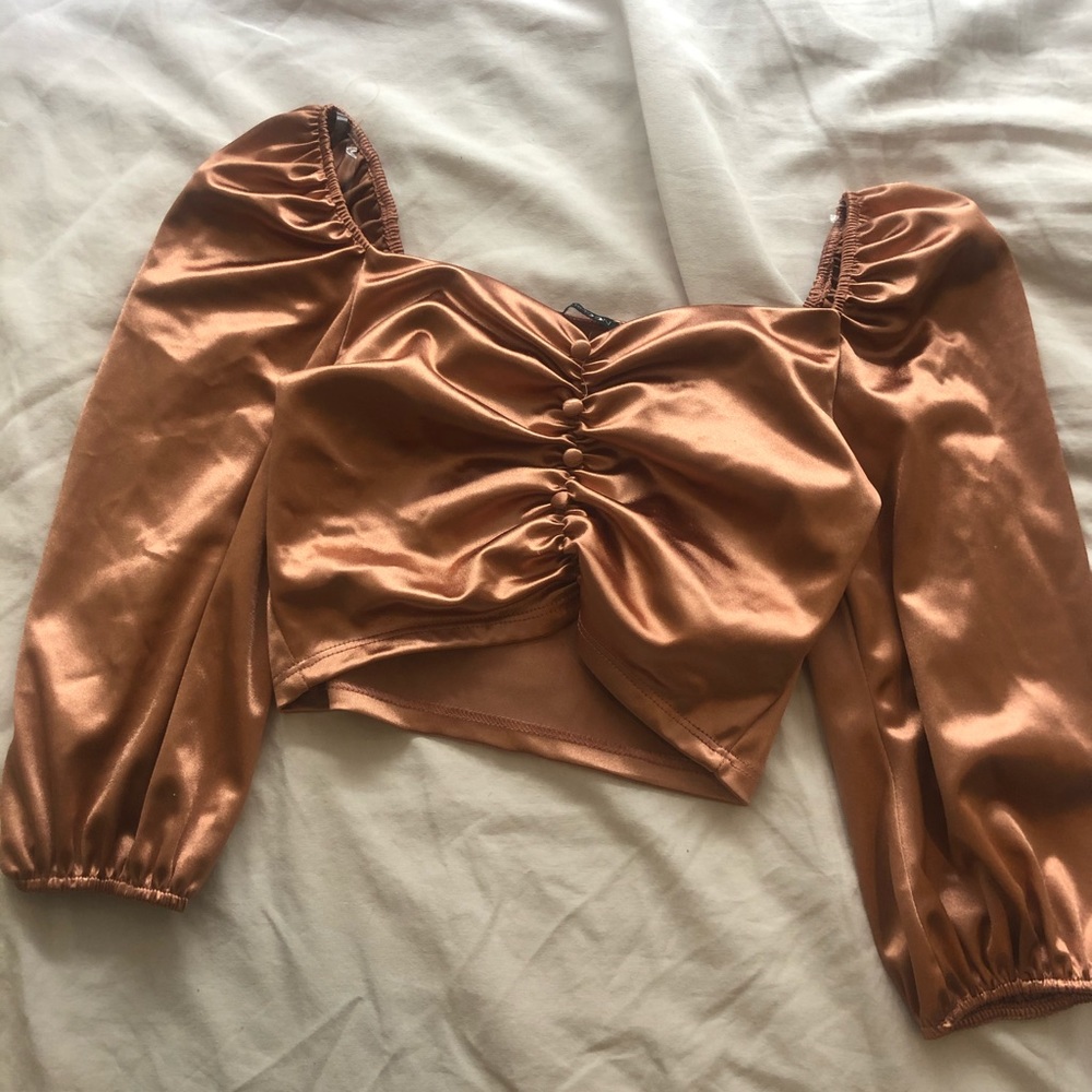 Bronze crop top